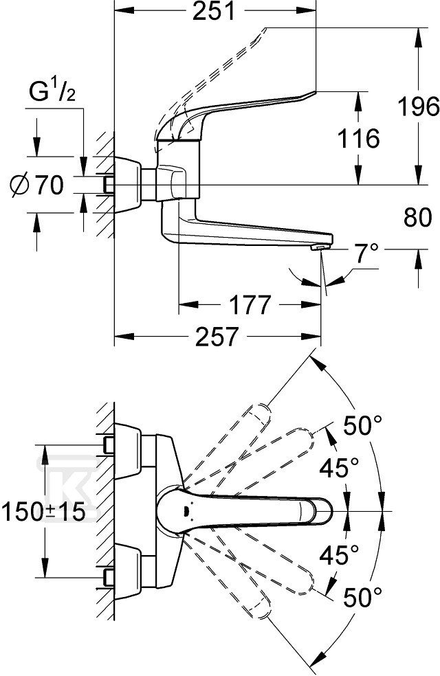 Bateria umywalkowa Grohe Euroeco - 32773000