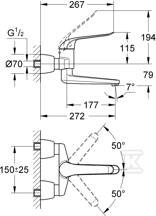 Euroeco Special - basin mixer, 274mm - 32774000