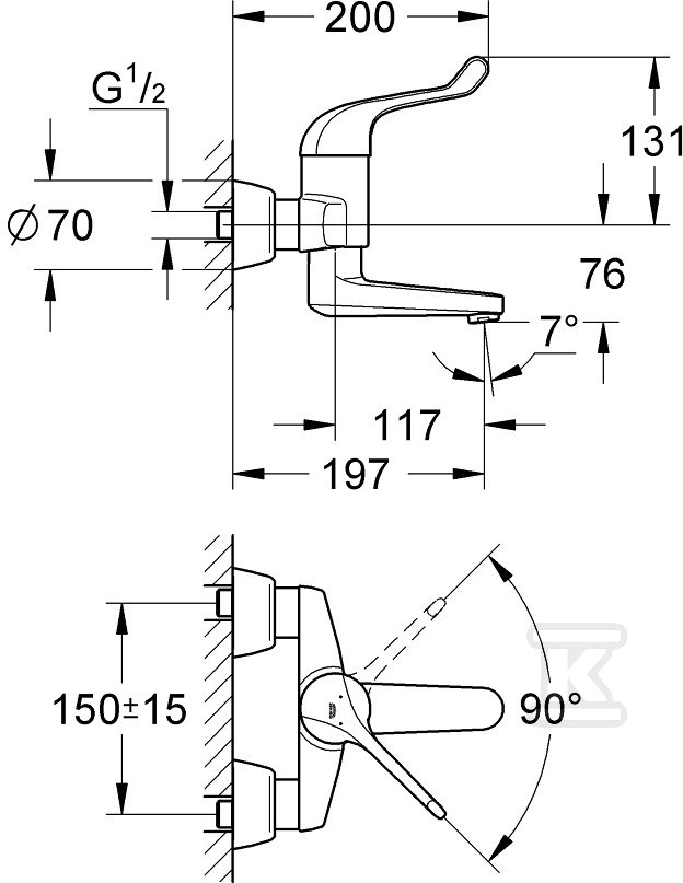 Bateria umywalkowa Grohe Euroeco - 32792000