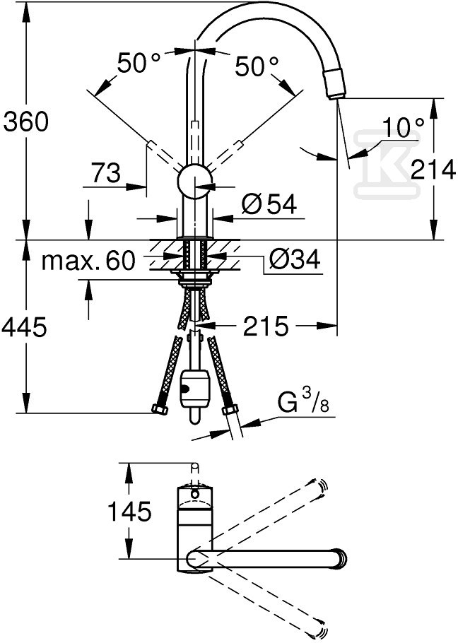 Bateria zlewozmywakowa Minta - 32918000