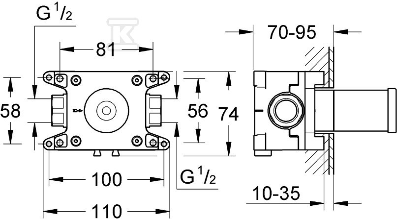 Rapido C concealed element for the - 35028000