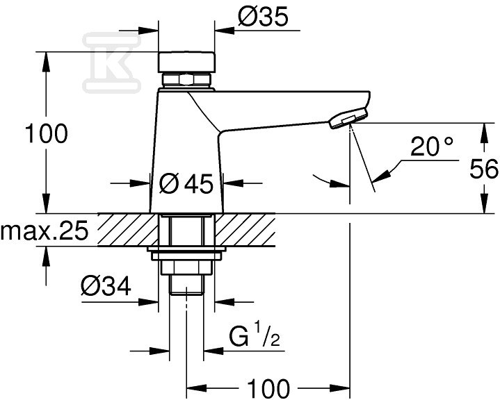 Euroeco Cosmopolitan T - self-closing - 36265000