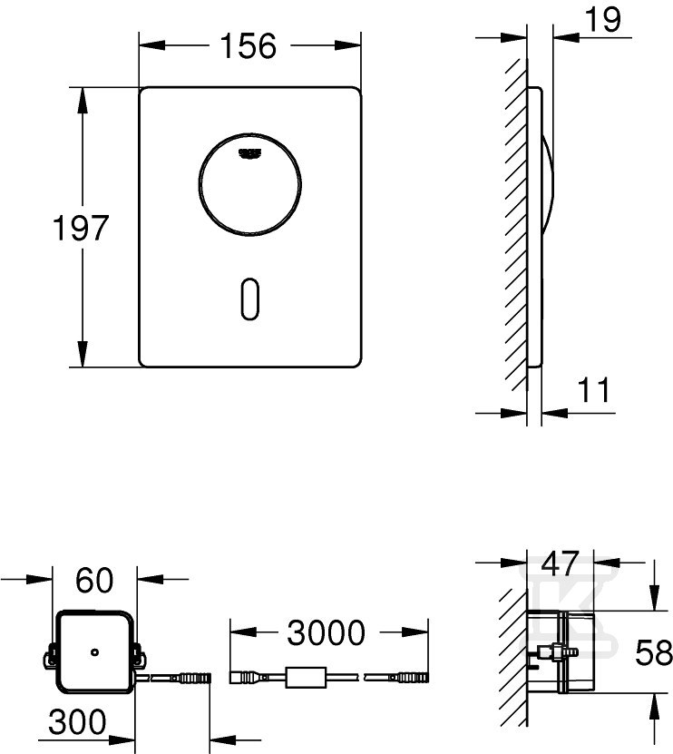 Tectron Skate Infrared toilet flushing - 37419000