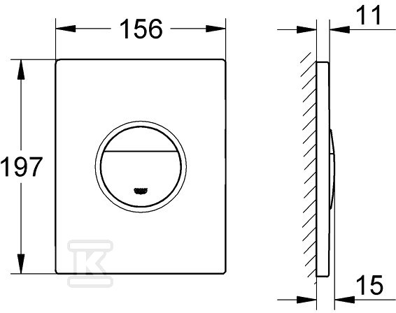 Nova Cosmopolitan, flush plate - 38765000