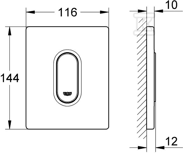 Arena Cosmopolitan - urinal flush plate - 38857000