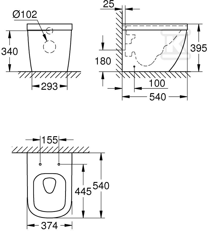 GROHE Ceramics floor standing toilet - 39339000