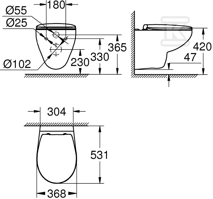 Miska WC Bau z deską wolnoopadającą - 39351000