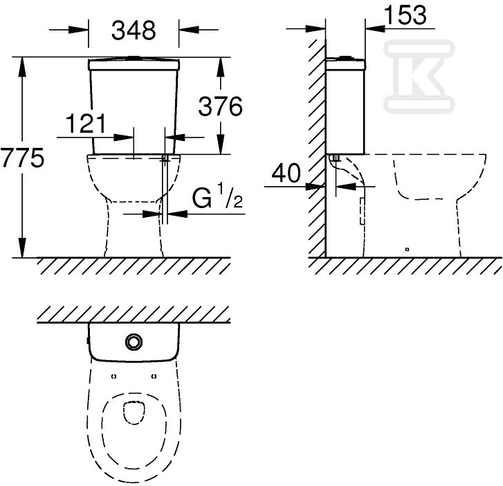 BAU WC cistern - 39436000