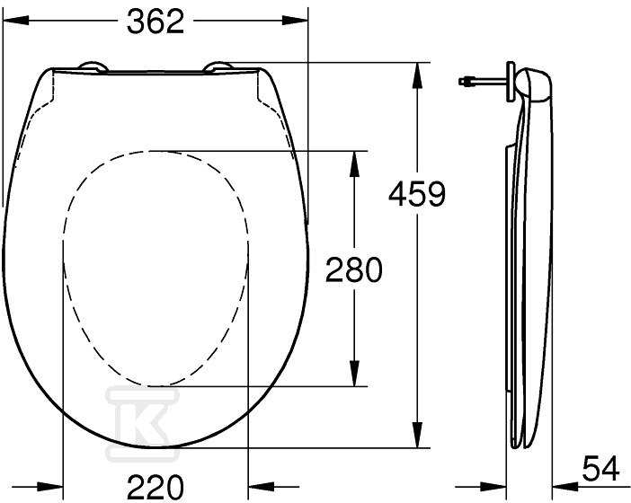 Deska sedesowa Bau do WC - 39492000