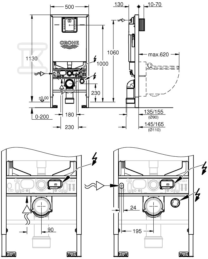 RAPID SLX Unterputzrahmen mit - 39596000