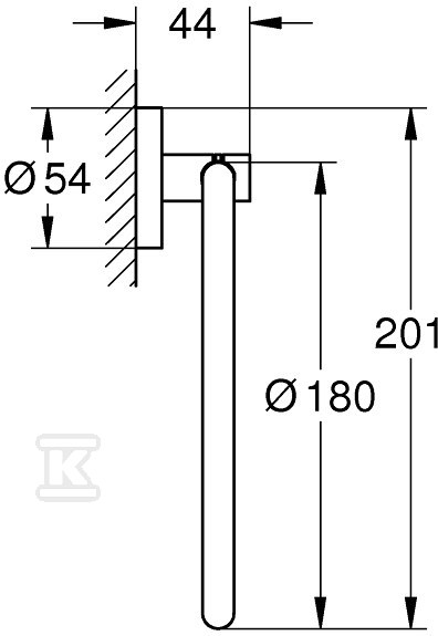 Essentials - round towel hanger - 40365001