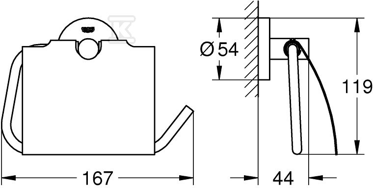 Essentials - paper holder with cover - 40367001