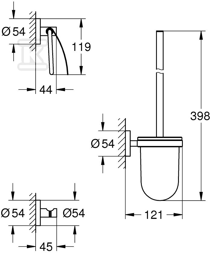 Zestaw akcesoriów łazienkowych 3 w 1 - 40407001