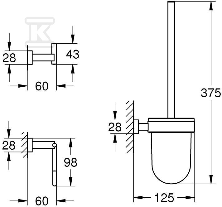 Zestaw akcesoriów łazienkowych 3 w 1 - 40757001