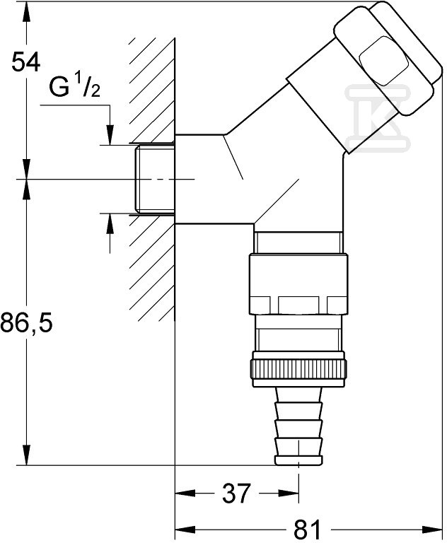 Eggemann WAS - connection valve - 41015000