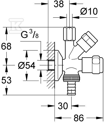 WAS - combination angle valve - 41070000