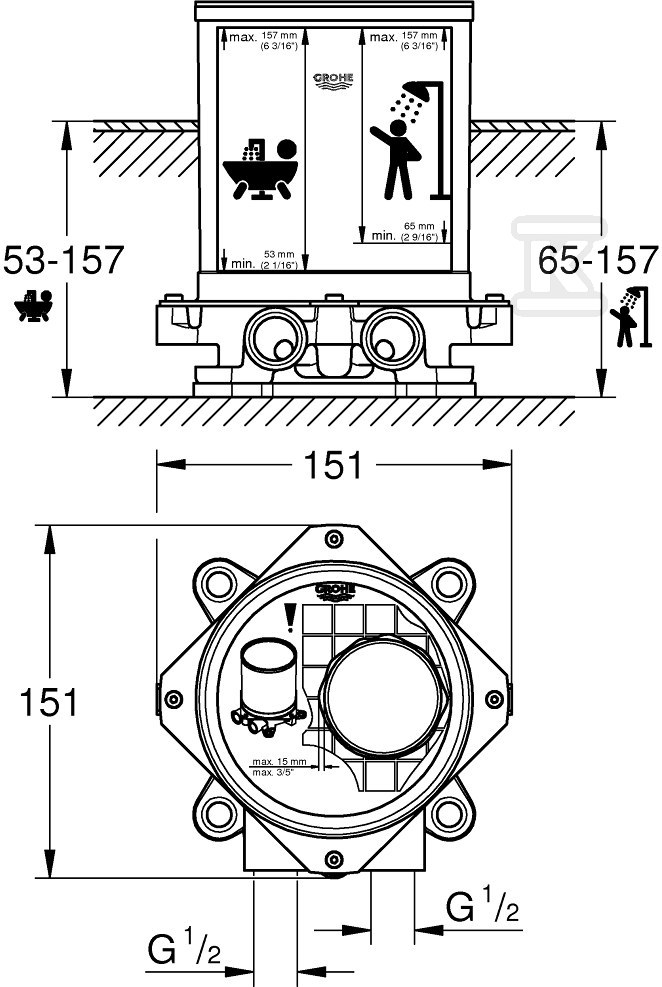 Element de montare pentru robinete - 45984001