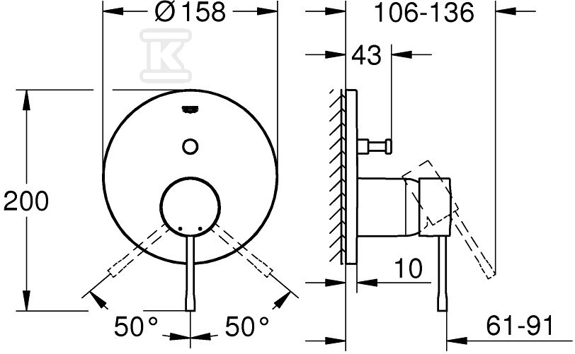 Essence Single lever mixer for - 24058001