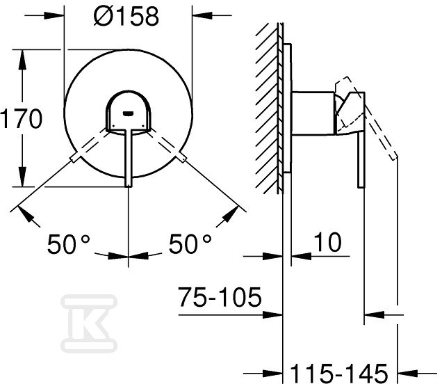 GROHE Plus Single lever tap to operate - 24059003