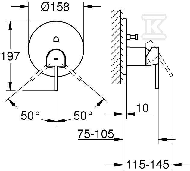 Bateria Grohe Plus jednouchwytowa do - 24060003