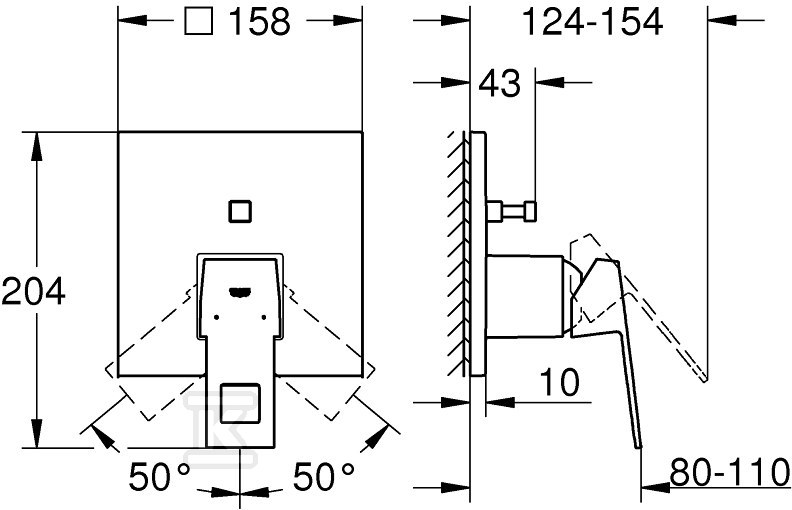 Eurocube Single lever mixer for - 24062000