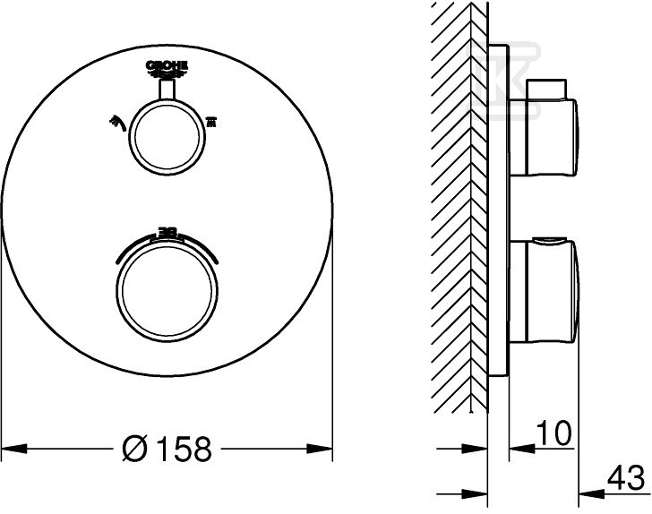 Grohtherm Termostatyczna bateria - 24076000