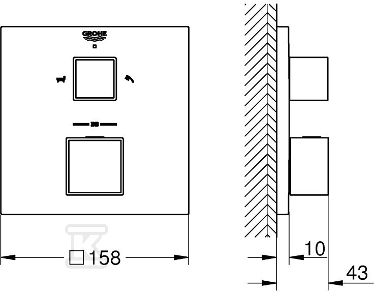 Grohtherm Cube Termostatyczna bateria - 24155000