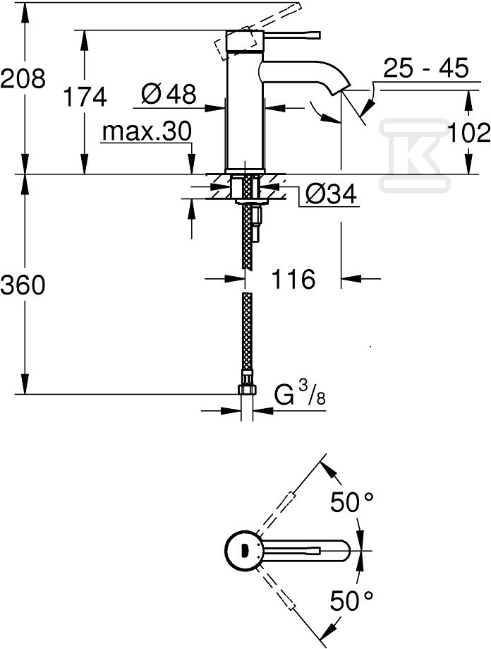 Bateria umywalkowa Grohe Essence - 23590A01