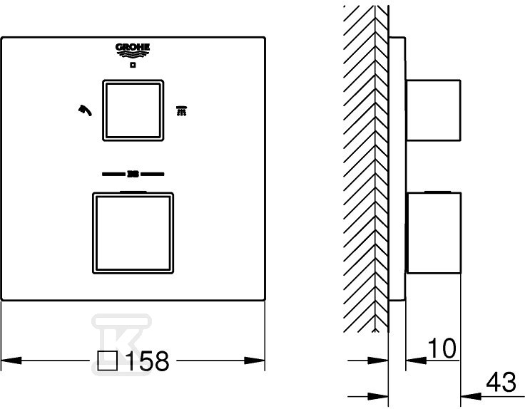 Bateria termostatyczna Grohtherm Cube - 24154AL0