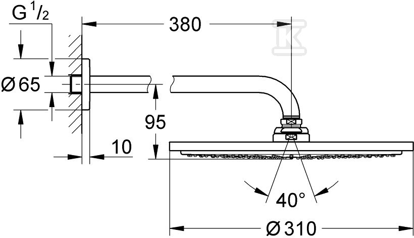 Rainshower Cosmopolitan 310 Overhead - 26066GL0