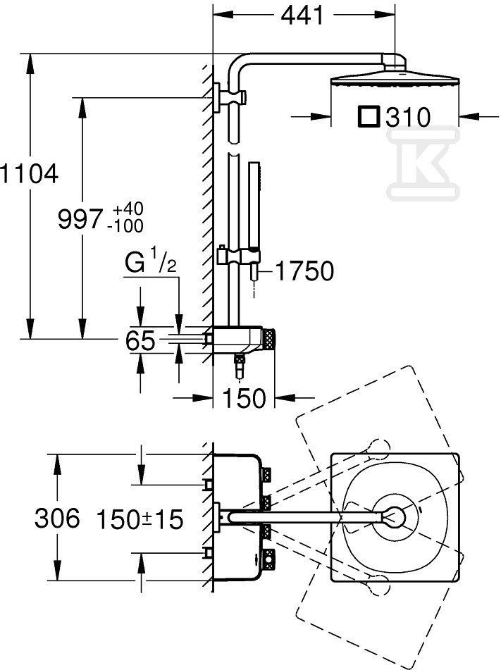 System prysznicowy Euphoria - 26508A00