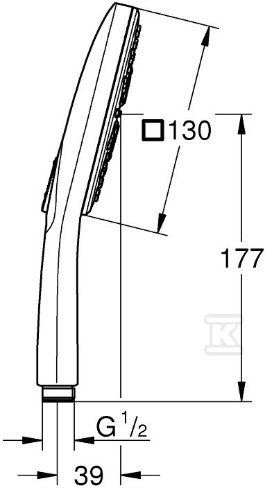 Rainshover SmartActive 130 Cube tuš - 26582A00