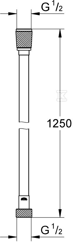 Silverflek Tvistfree tuš crevo 1250 mm, - 28362GL0