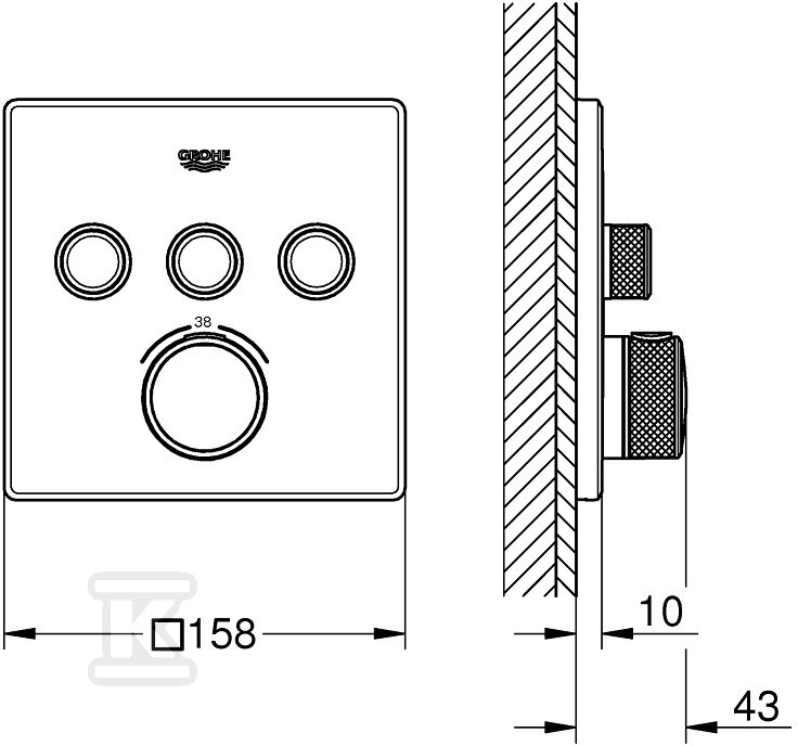 Bateria termostatyczna Grohtherm - 29126A00