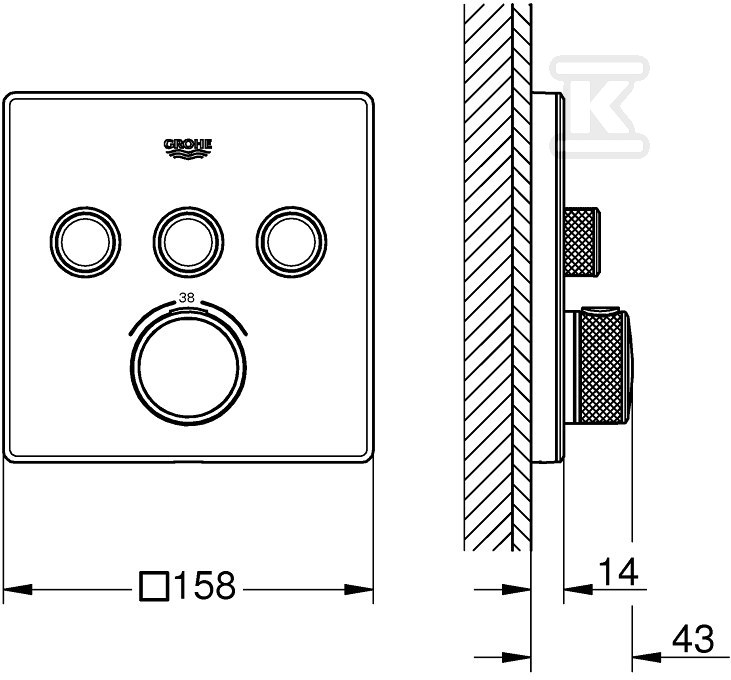 Bateria termostatyczna Grohtherm - 29157LS0