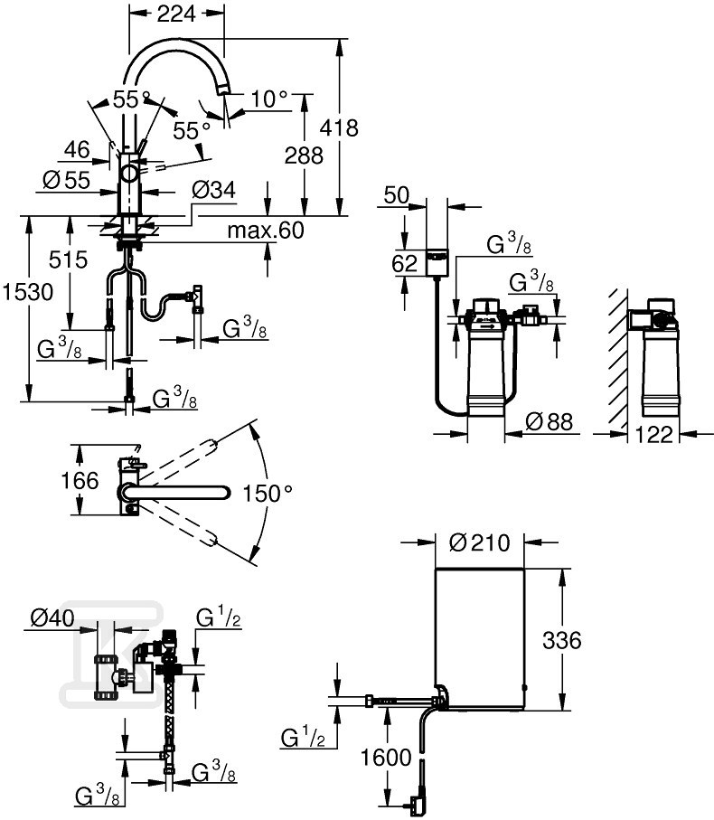 GROHE Red Duo Kitchen system boiling - 30083AL1