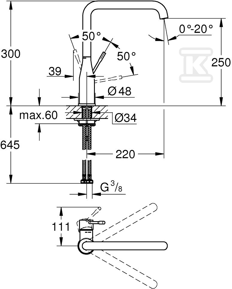 Bateria zlewozmywakowa Essence - 30269AL0