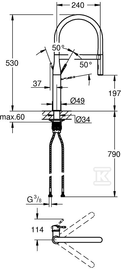 Bateria zlewozmywakowa Essence - 30294DA0