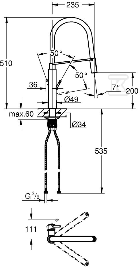 Bateria zlewozmywakowa Concetto - 31491DC0