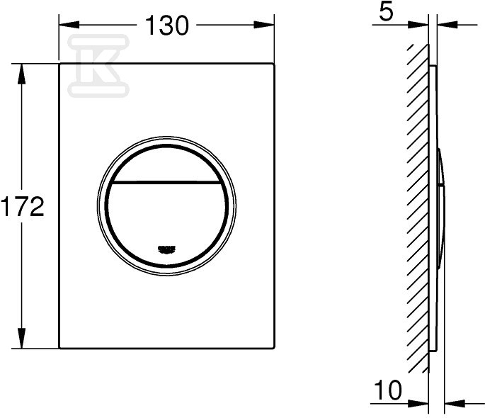 Nova Cosmopolitan S Actuator button, - 37601DC0