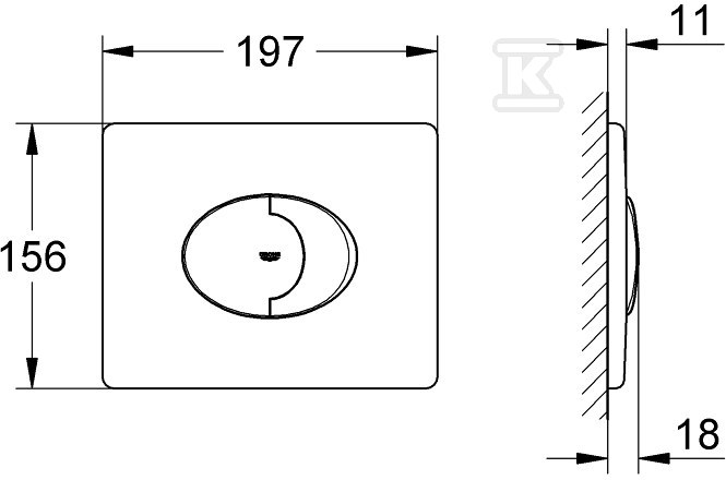 Przycisk spłukujący Skate Air do - 38506SH0