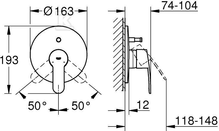 Bateria wannowa Grohe Eurostyle - 19506002