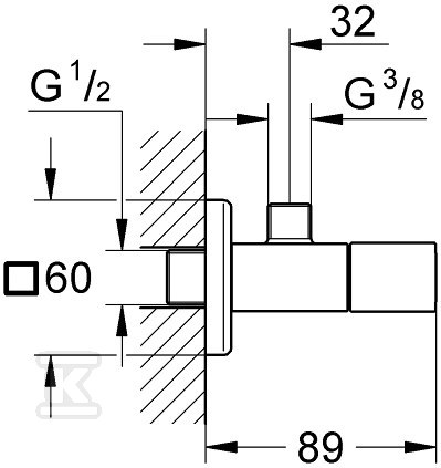 Eurocube - angle valve - 22012000