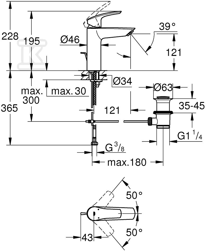 Grohe Eurosmart slavina za umivaonik sa - 23322003