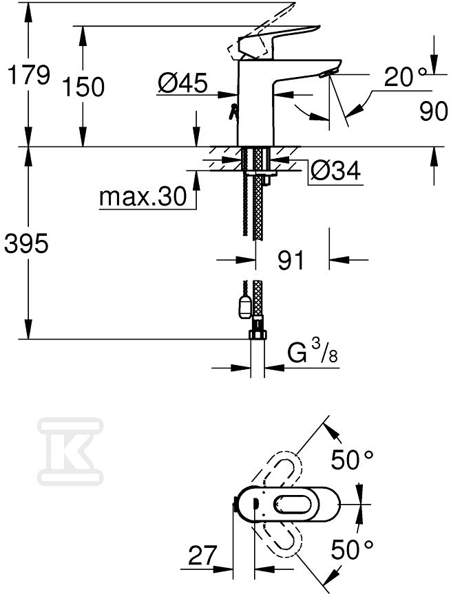 Bateria umywalkowa Bauloop - z - 23336000