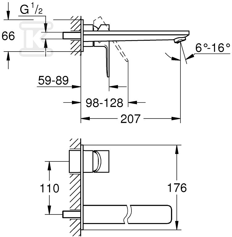 Bateria umywalkowa Grohe Lineare - 23444001