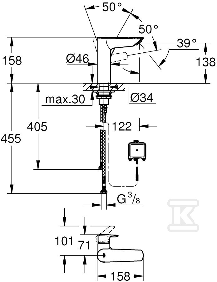 Bateria umywalkowa Grohe Eurosmart - 23975003