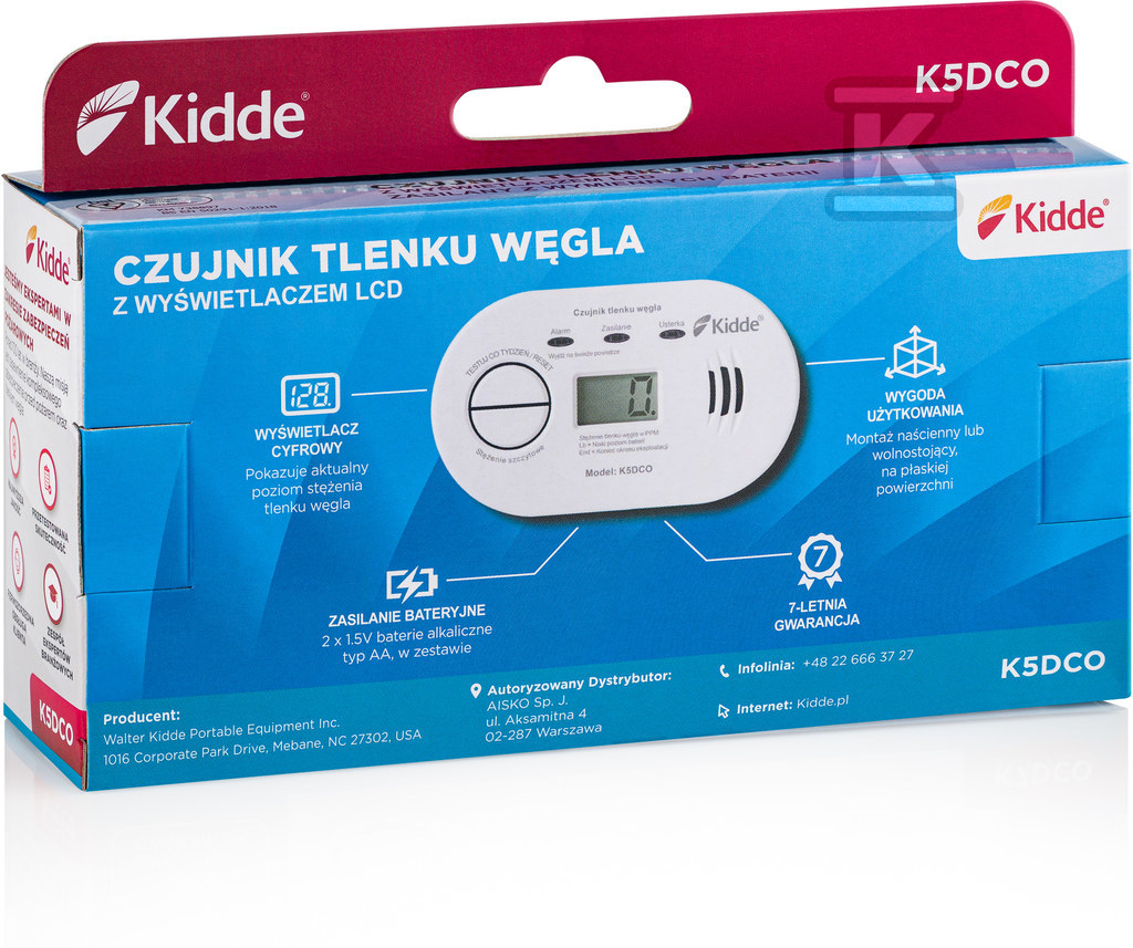 Detector de monoxid de carbon cu - KID-K5DCO