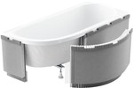 1.040-led Flush-mounted LED housing 240x58 cm for semicircular bathtubs