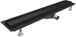 OLP60/CST-LOW Standard Plus Black linear drain 60x8x7 cm "Base-Low Black", with a Plate cover